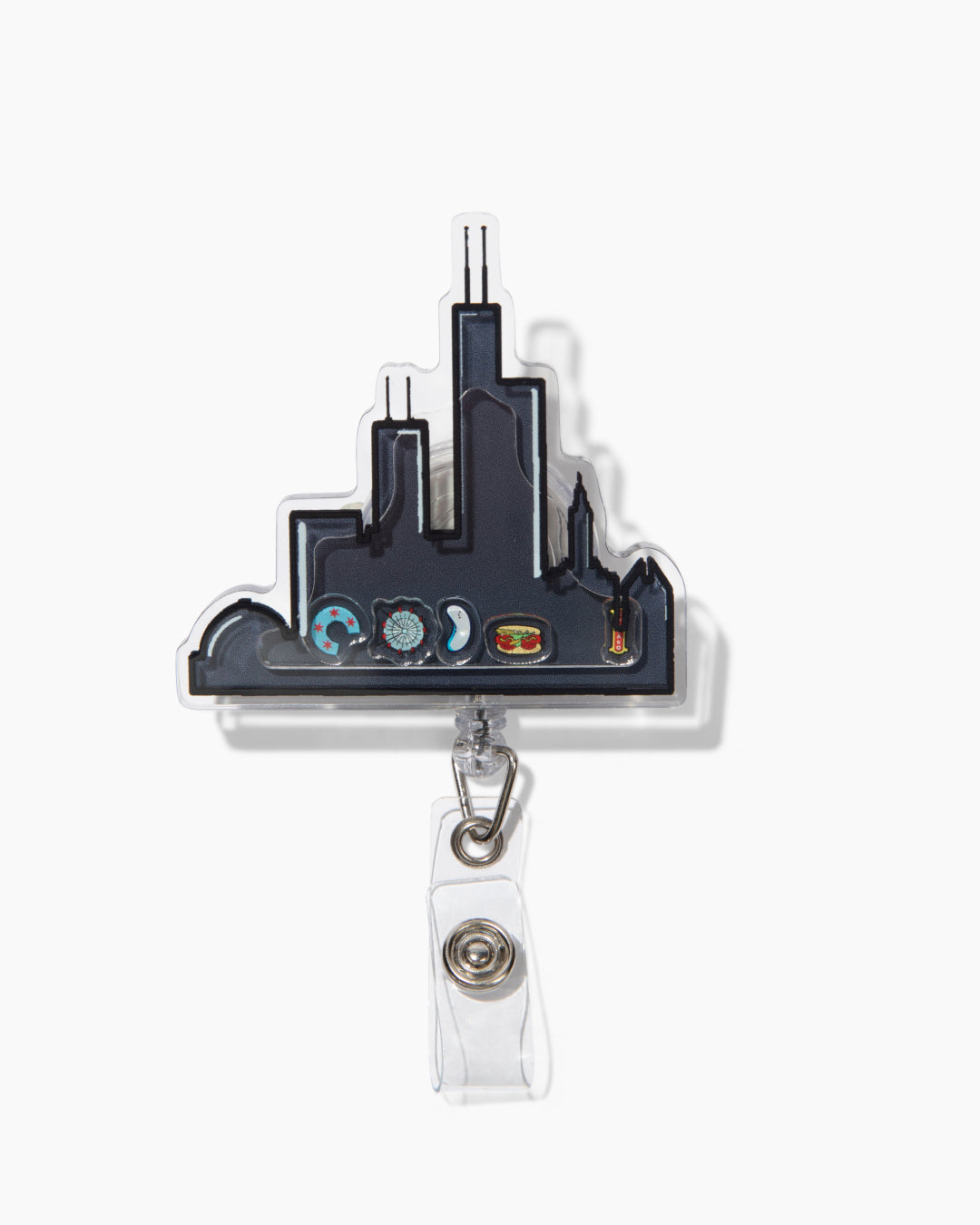 Chicago Skyline Shaker Badge Reel – Wallflower